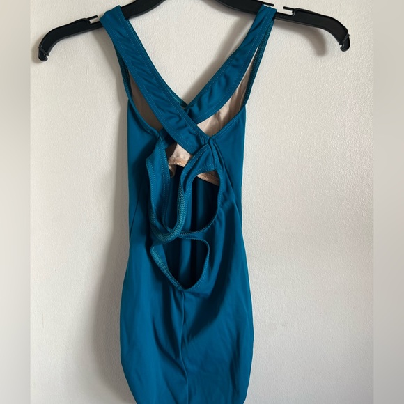 Medium, Blue, Leotard, crossing straps in the back, worn a few times, ballet - Picture 3 of 3